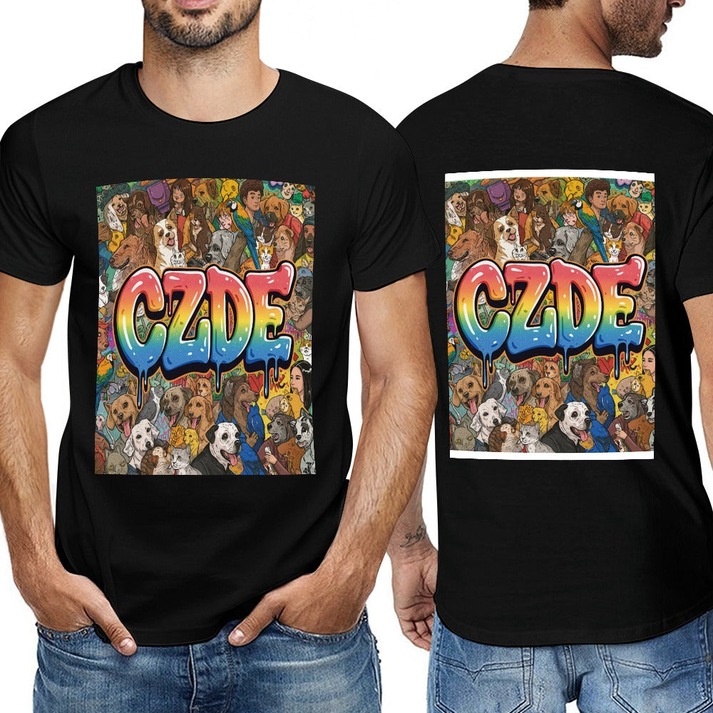 CZDE Graffiti Pet Portrait T-Shirt – Made to Stand Out & Connect