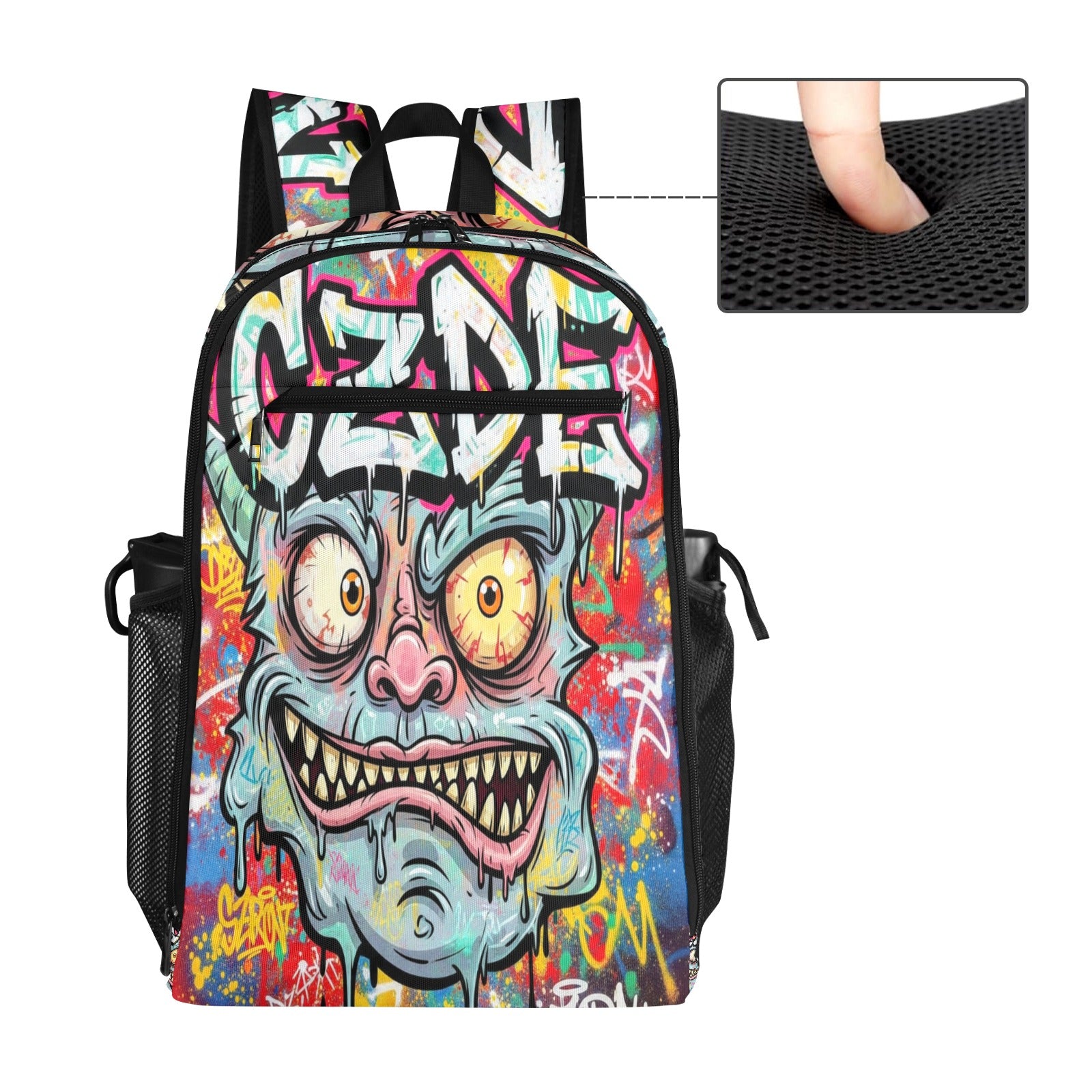 Graffiti Print Backpack – Urban Style with CZDE Design