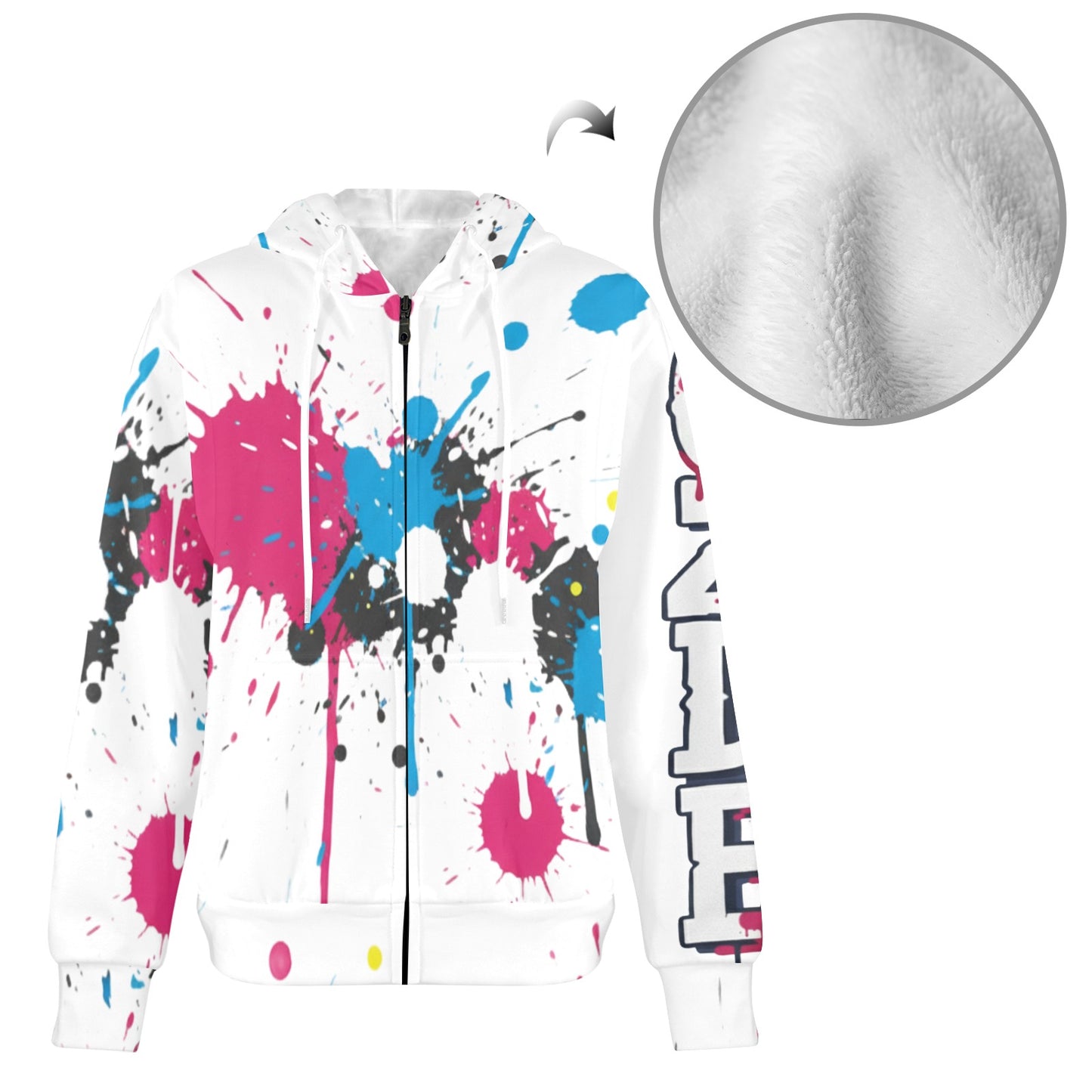 CZDE Paint Splatter Hoodie - Creative Artistic Streetwear | Unisex Fleece