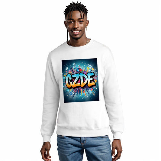 "CZDE Power Grid Crewneck – Digital Energy Meets Street Art | Bold Drop"