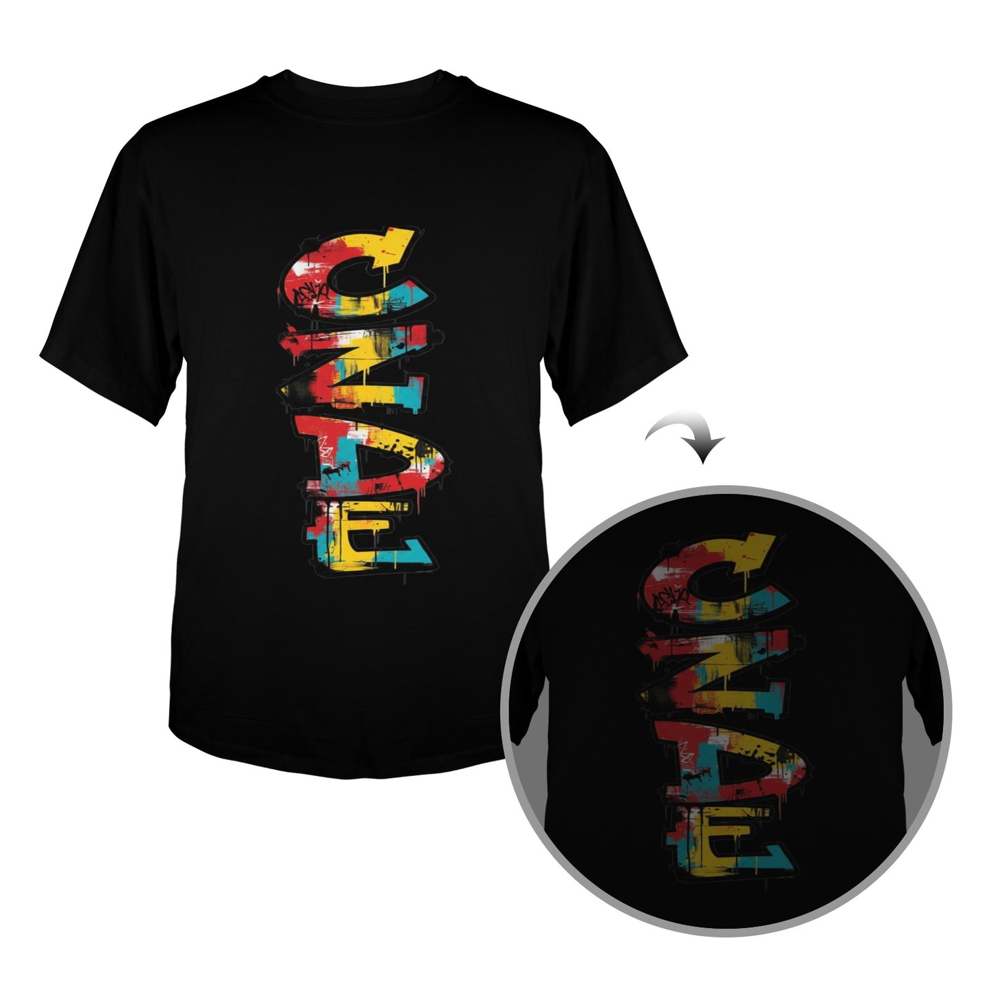 CZDE Luminous Heat Press T-Shirt - Street Art Glow Collection | Urban Fashion