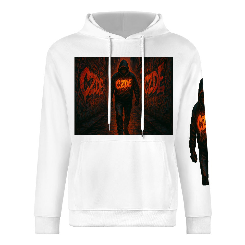 CZDE Urban Warrior Hoodie – Fearless Street Style | Bold Graffiti Statement for Night Rebels