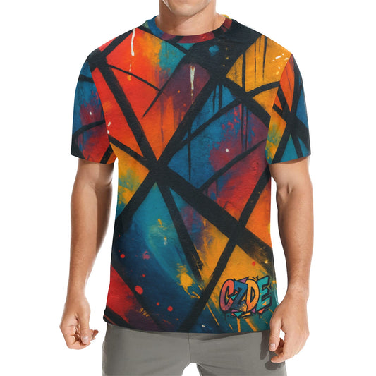 CZDE Abstract Graffiti T-Shirt – Bold Streetwear Style for Men