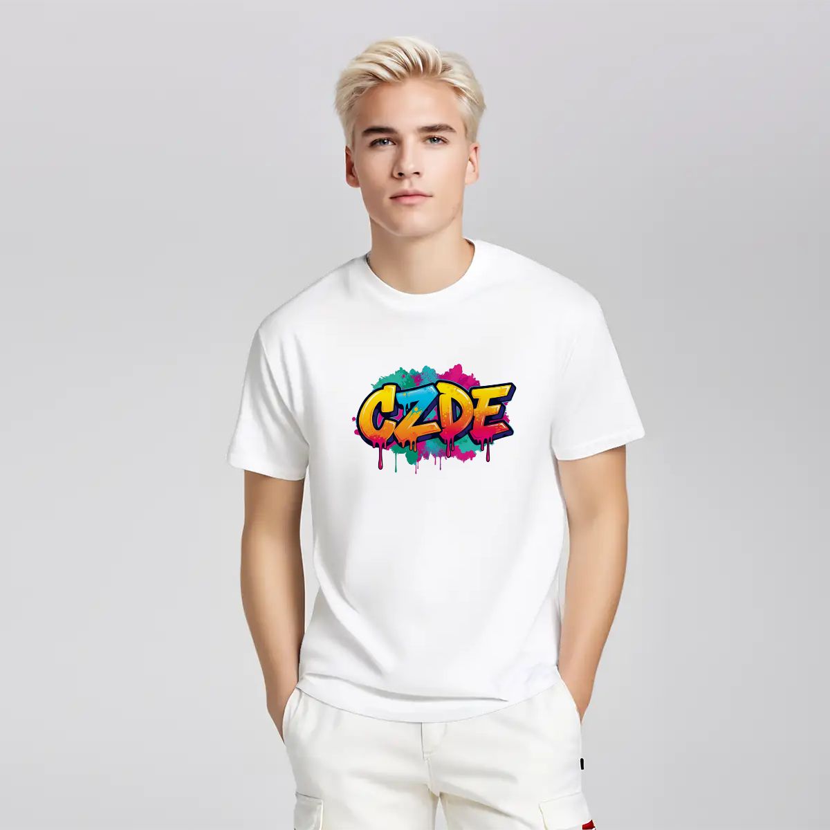 CZDE Color Splash Unisex T-Shirt – Street Art Style Tee