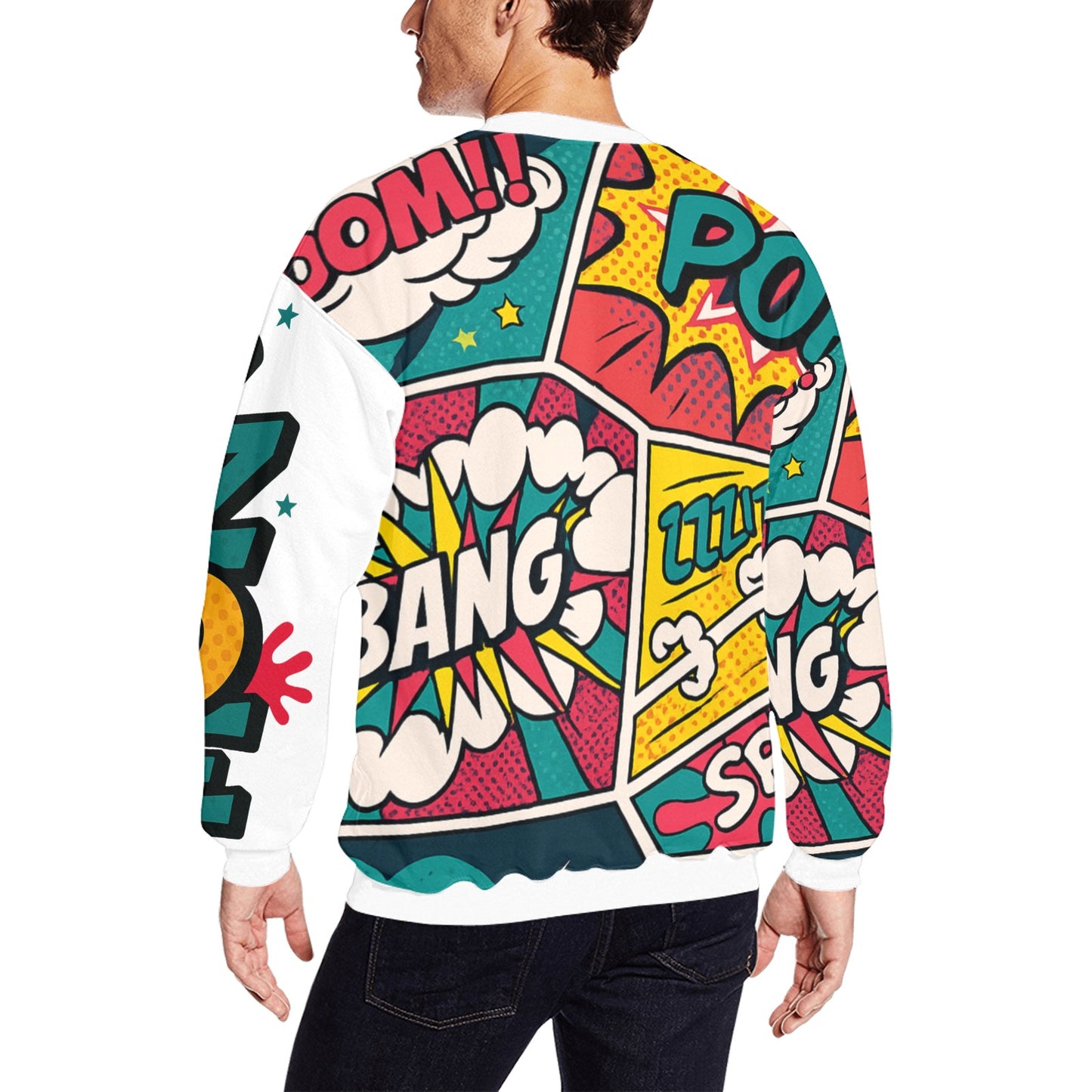 Comic Pop Art Sweatshirt - Retro Graphic Crew Neck | CZDE Store