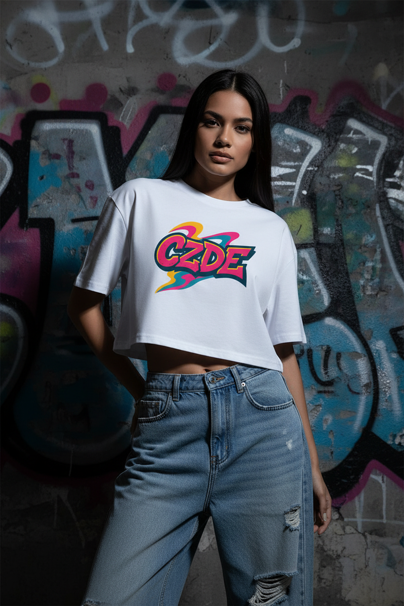 CZDE Crop Top White