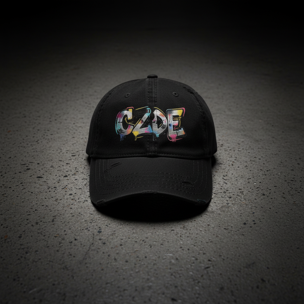 CZDE Dad Hat Flat Lay