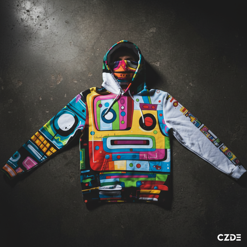 CZDE Geometric Masked Flat Lay