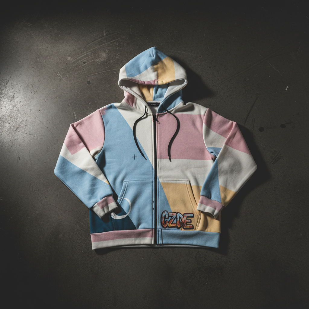 CZDE Pastel Hoodie Flat Lay