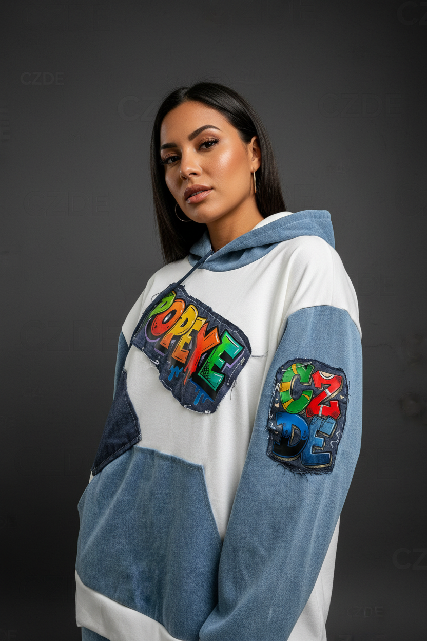 CZDE Popeye Hoodie - Patch Detail Close-up
