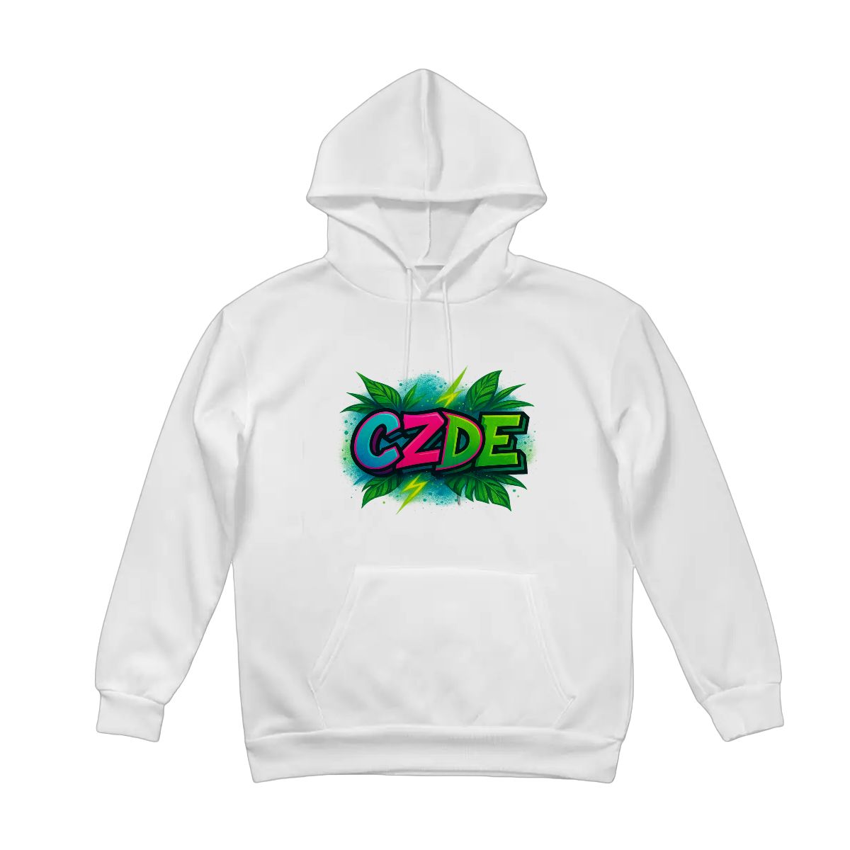 CZDE Tropical Graffiti Hoodie – Bold Urban Streetwear Vibes