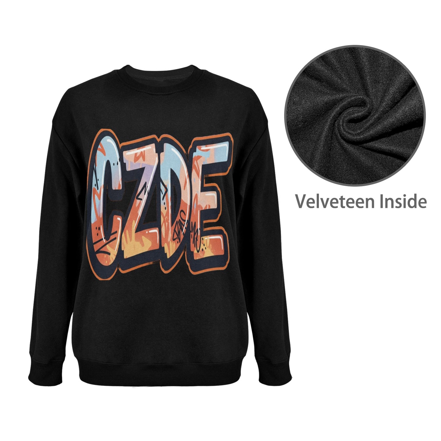 CZDE Graffiti Sweatshirt – Urban Streetwear Pullover for Casual Style