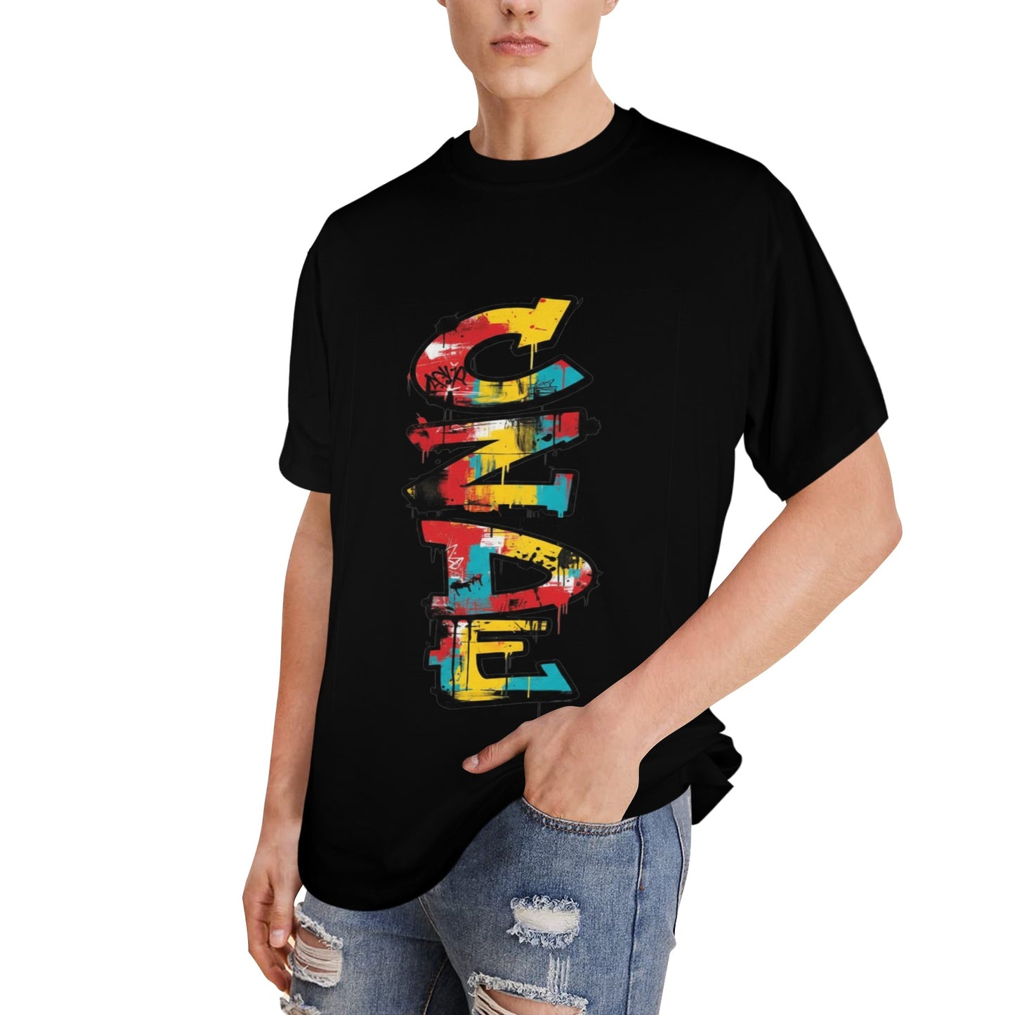 CZDE Luminous Heat Press T-Shirt - Street Art Glow Collection | Urban Fashion
