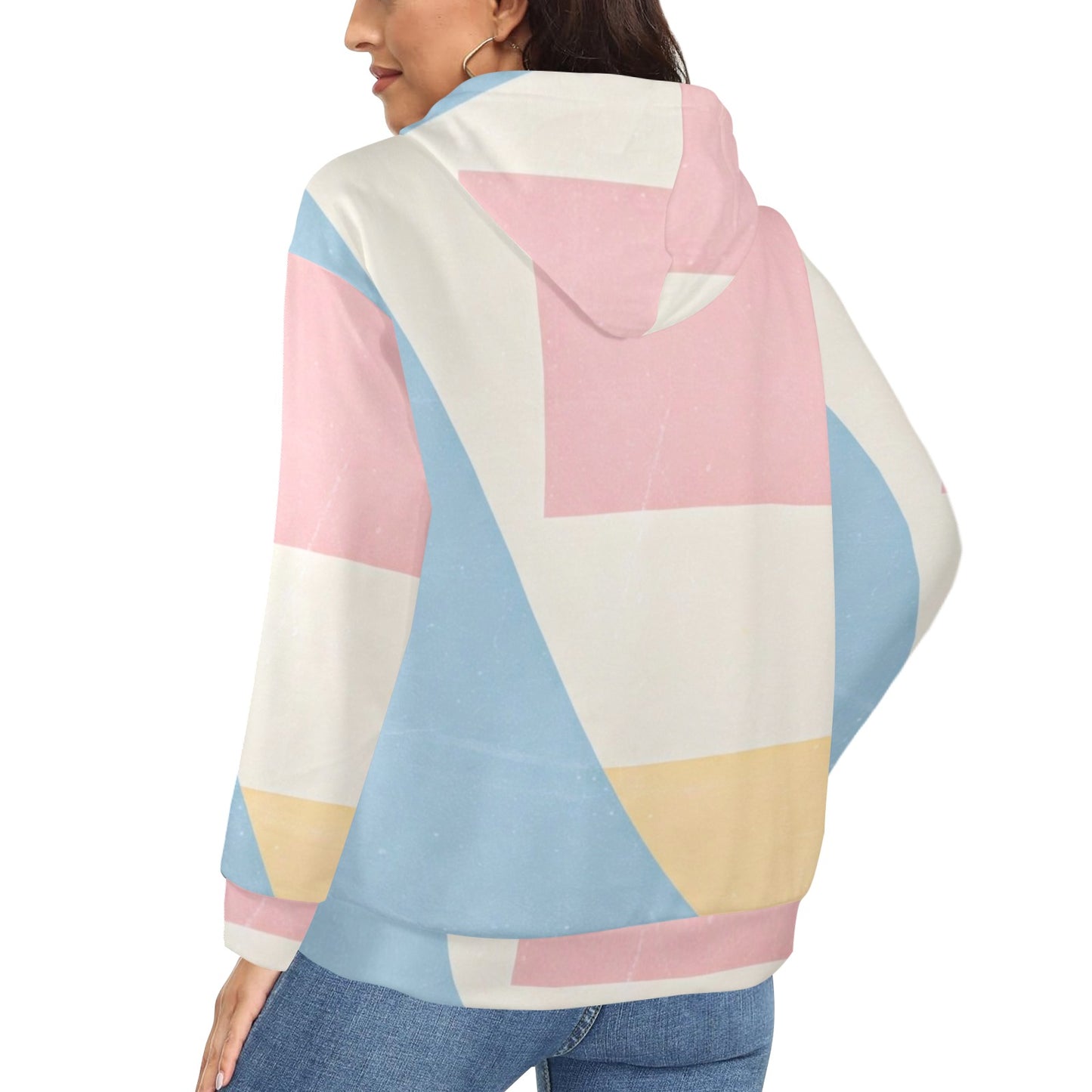 CZDE Pastel Color Block Hoodie