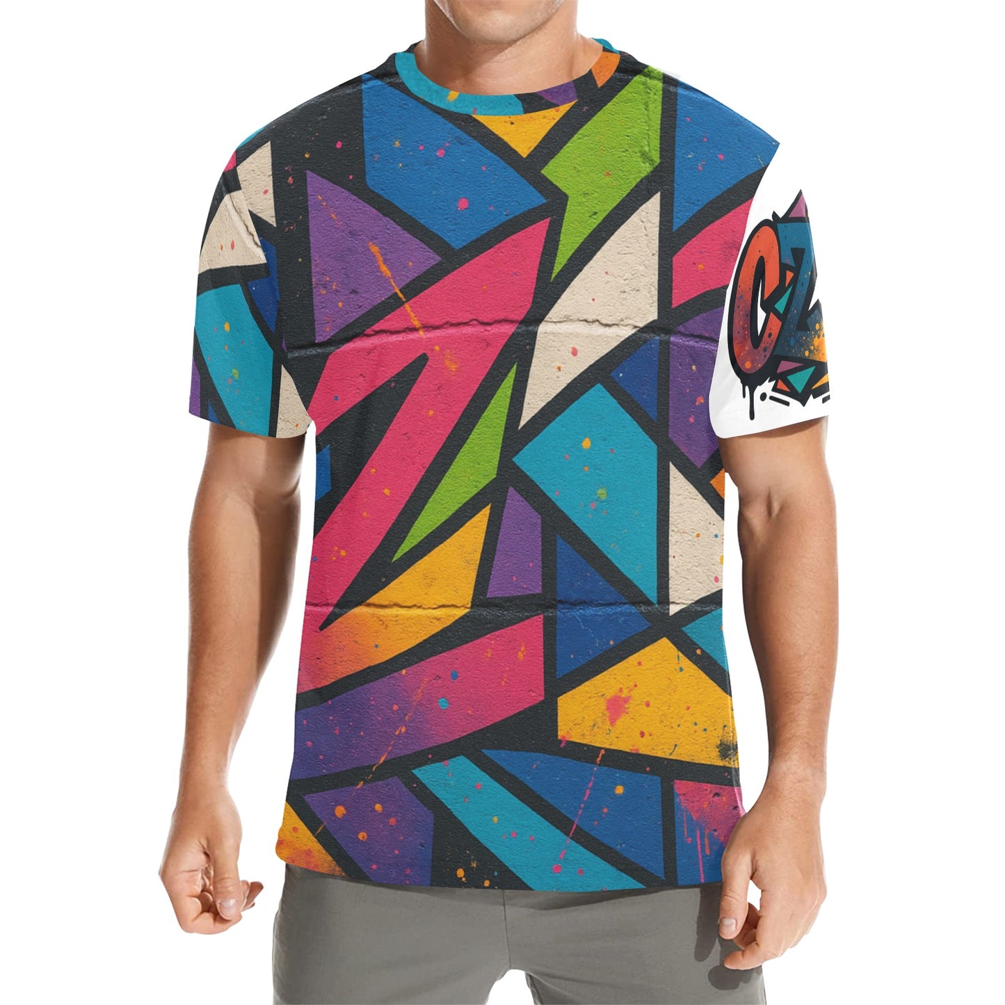 Men’s Streetwear Graffiti Print T-Shirt – CZDE Urban Style