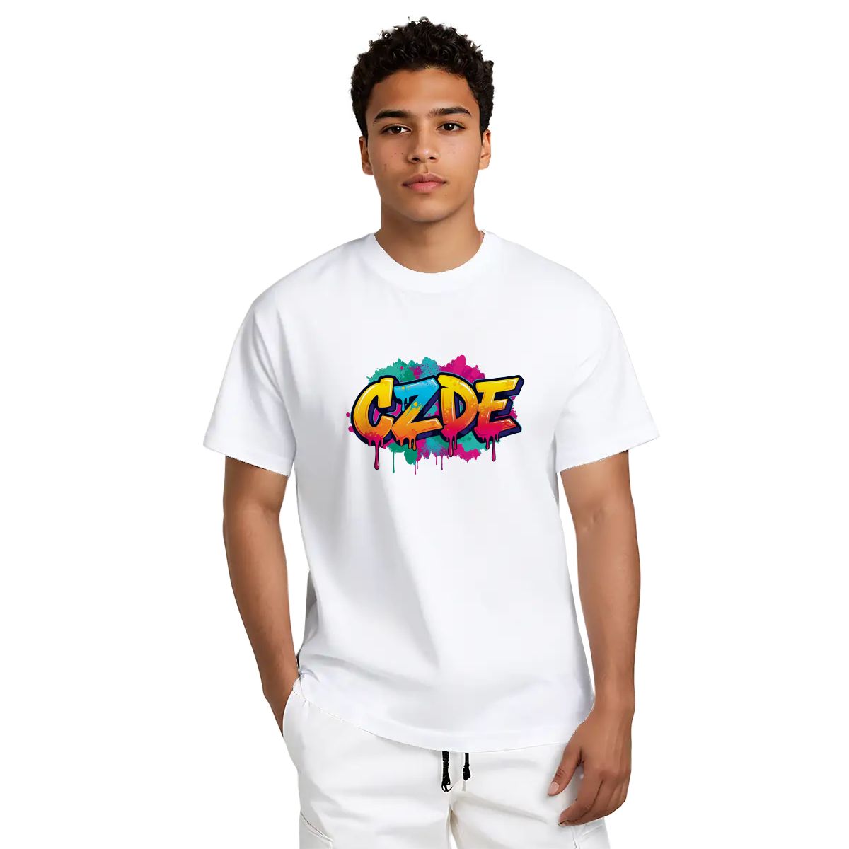 CZDE Color Splash Unisex T-Shirt – Street Art Style Tee