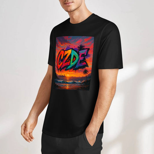 CZDE Sunset Graffiti Tee – Streetwear with Vibes | Bold Urban Style for Dreamers & Rule-Breakers