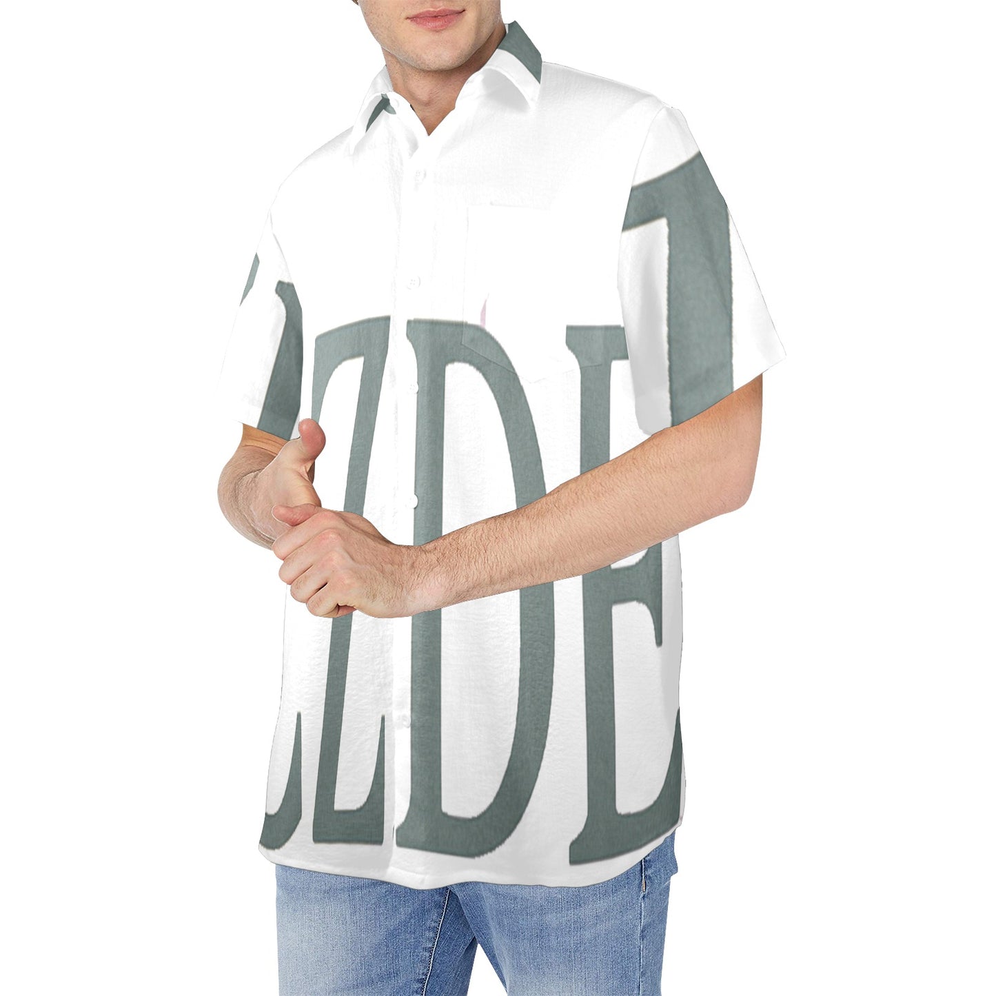 "CZDE Monochrome Statement Shirt – Minimalist Edge Meets Street Cool"