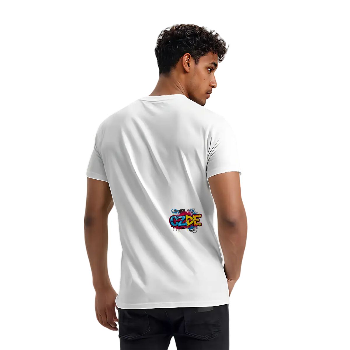 Unisex T-shirt Double Sided "CZDE Graffiti Burst Tee – Loud Color, Street Power"