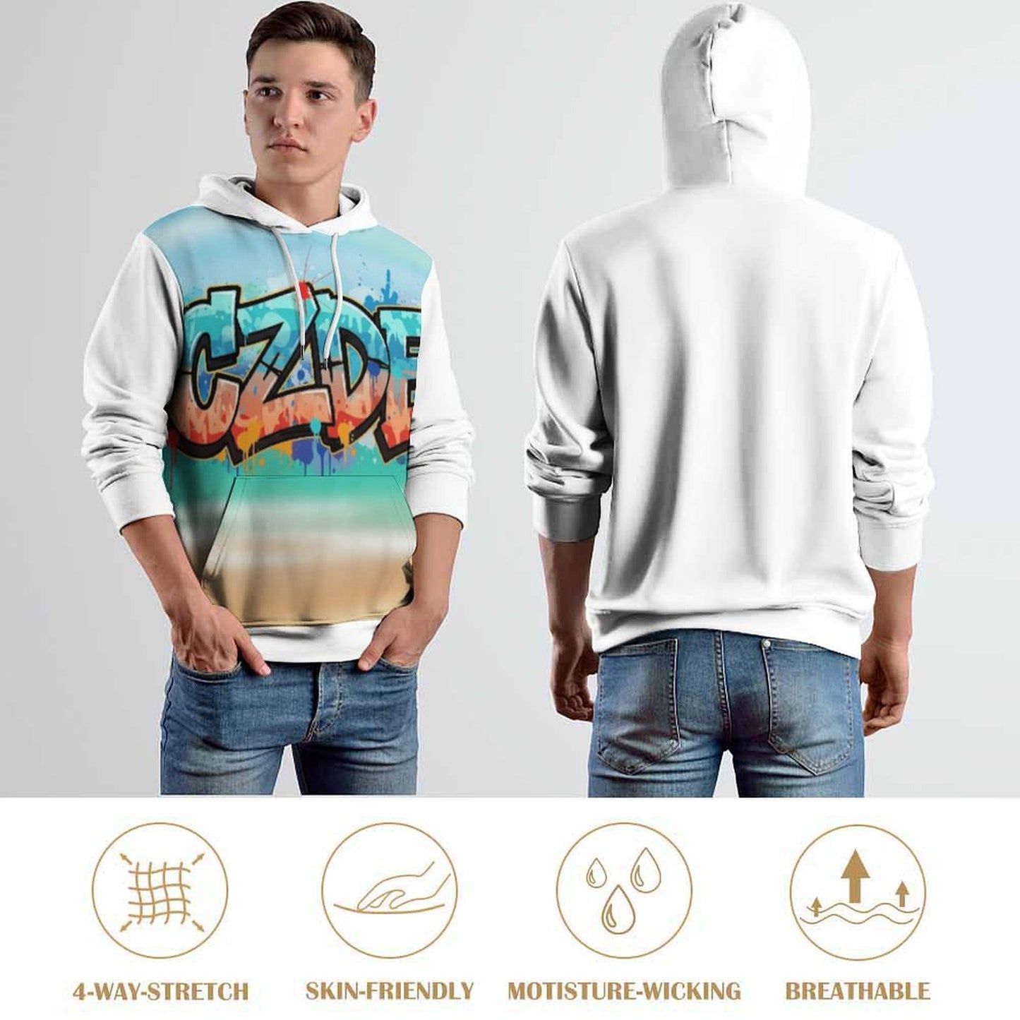 Graffiti Sunset CZDE Hoodie – For Vibes That Don’t Go Unnoticed