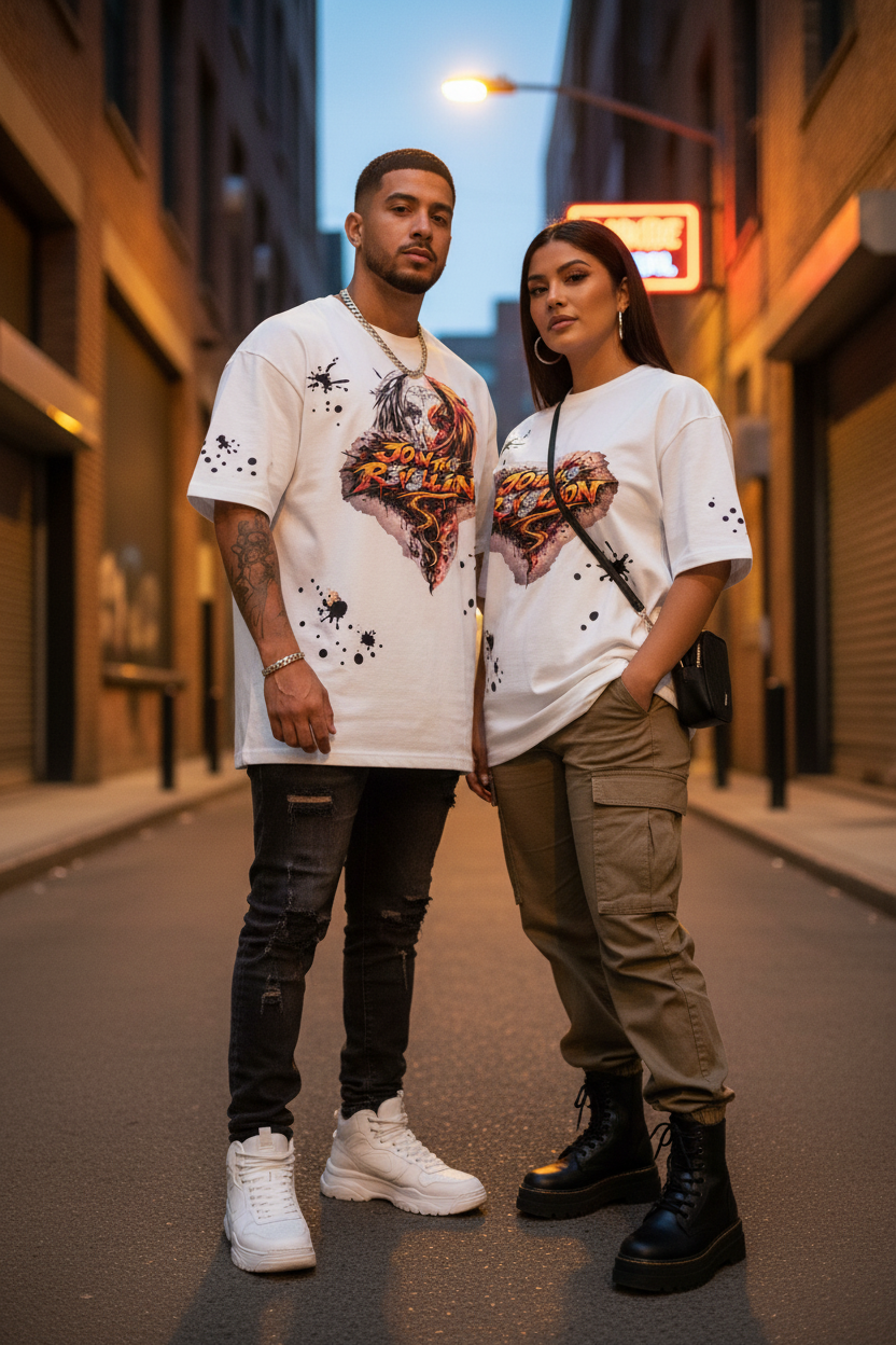 Mockup 5 - Latino couple, urban street lights