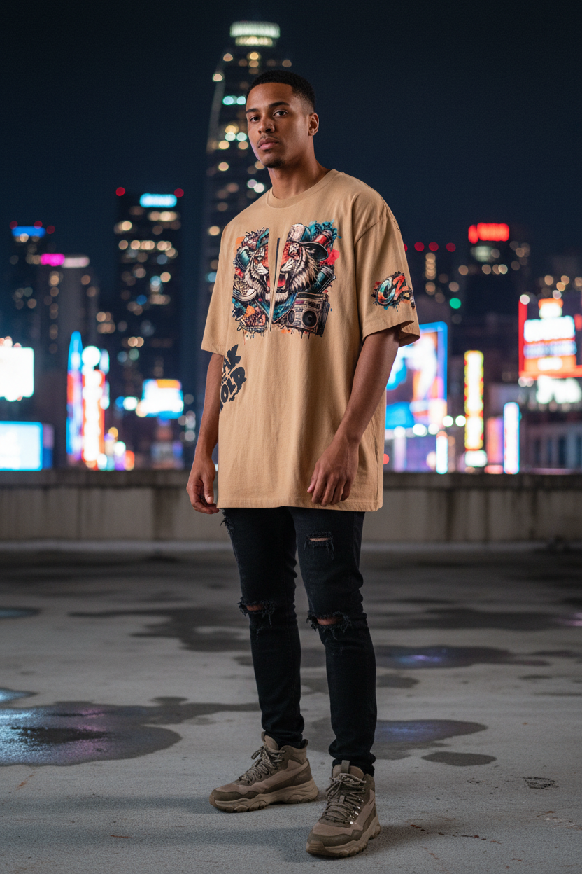 Male Mockup - Rooftop Night