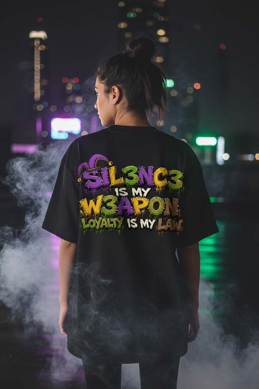 SIL3NC3 Is My W3APON – CZDE Voodoo Jester Tee