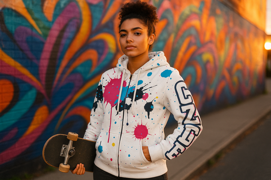 Mujer Confiada con Skateboard - Estilo Influencer