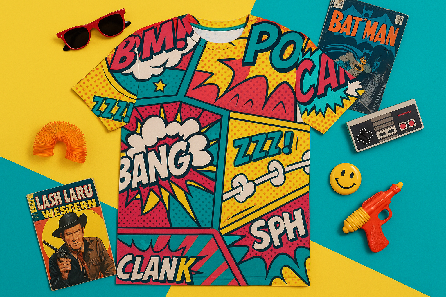 Pop Art Flat Lay