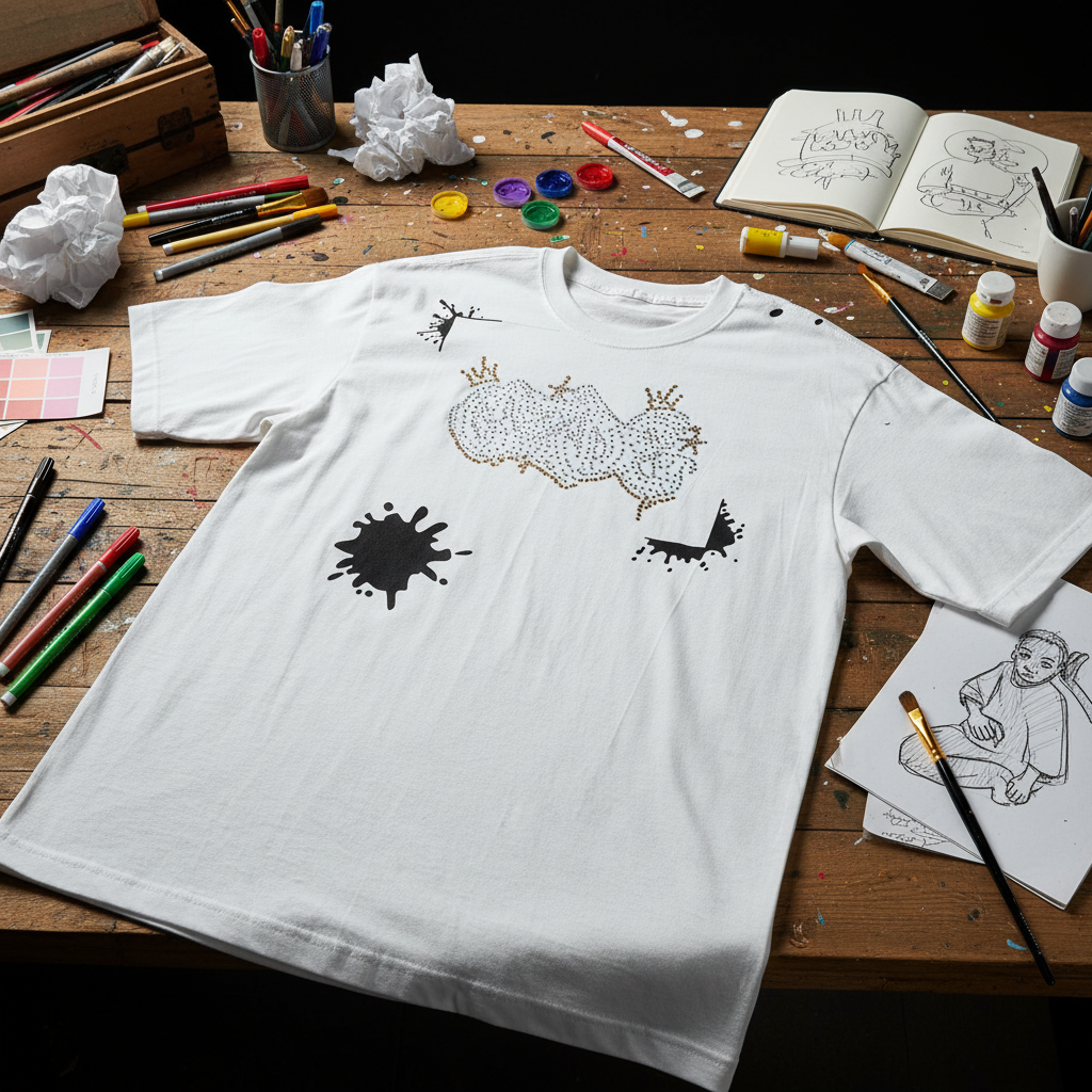 Rhinestone Crown Tee - Front Full