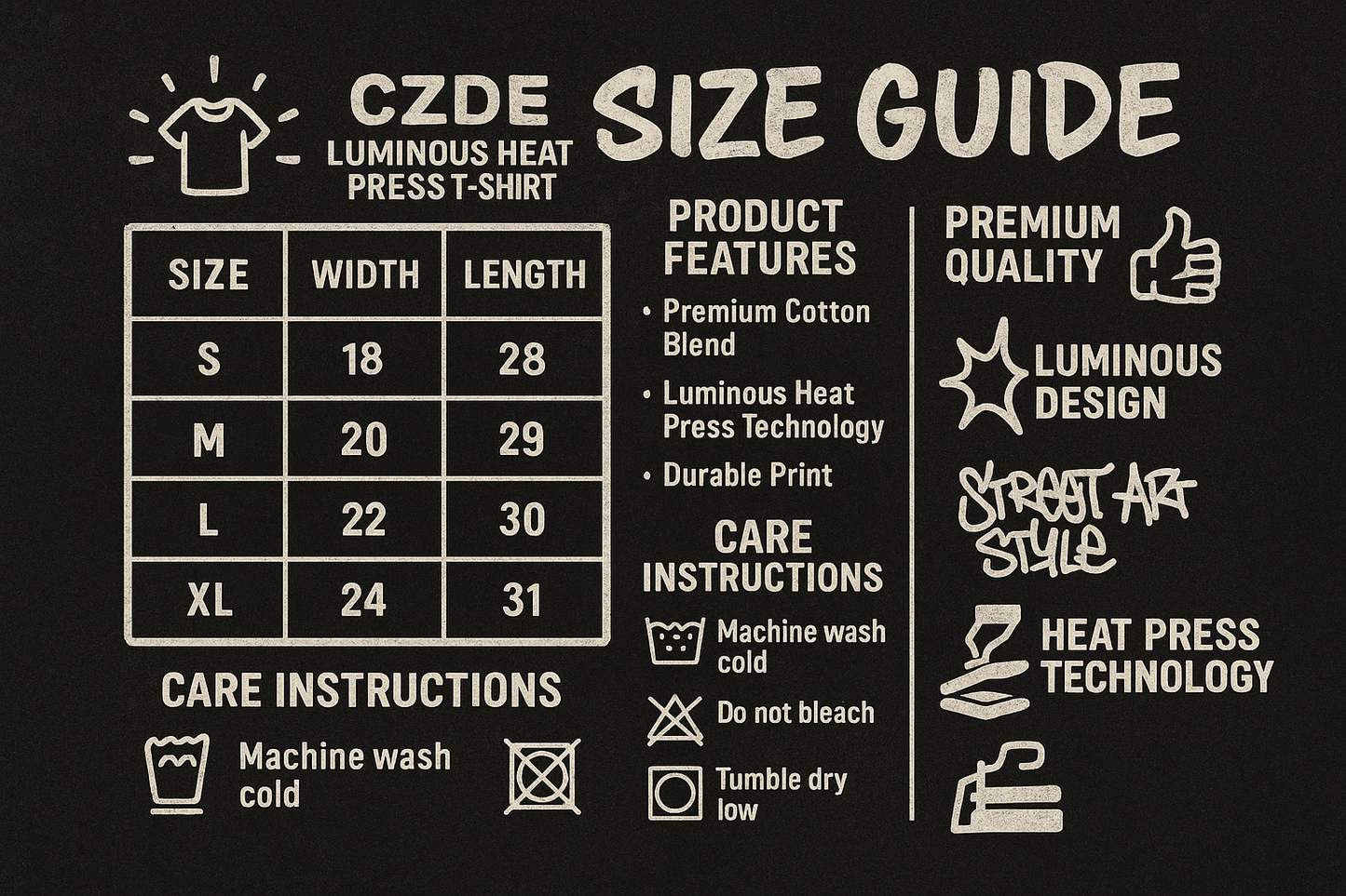 Size Guide & Features